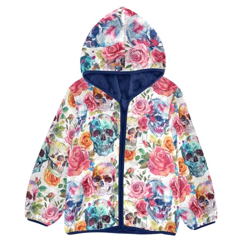 CHIFIGNO Base Ball Blue Toddler Boys Jacket Thickened Warm Soft Comfy Sweatshirt Jacket with Arctic Fleece Lining 3T