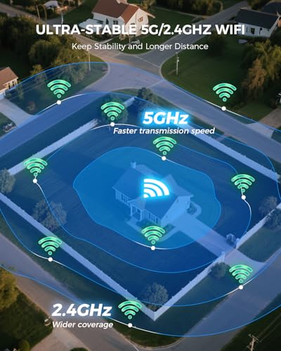 Image of Hiseeu Solar Camera Wireless Outdoor, Home Security Camera System, 2.4G & 5G WiFi, Solar-Powered 4MP 8 Cam-Kit, Color Night Vision, 360 View, Pan & Tilt, 1TB HDD Local Recording, No Montly Fees