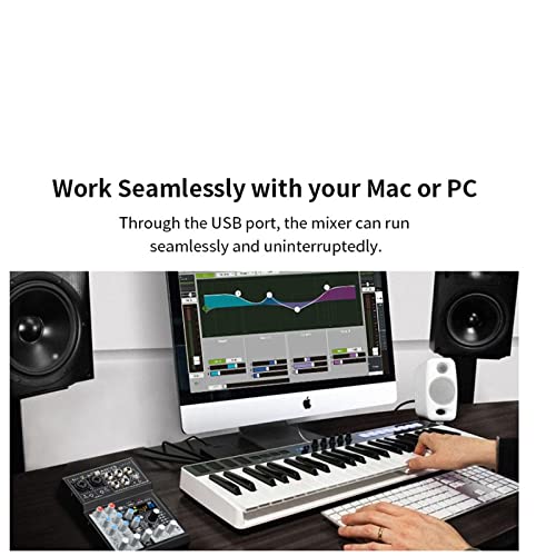 Interface audio DSP et console de mixage mini 4 canaux avec carte son - 4