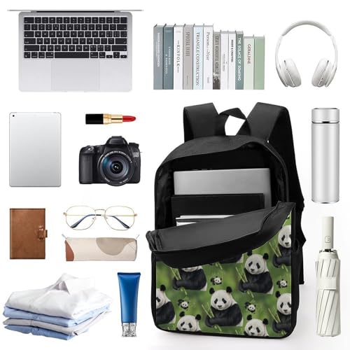Sturdy College Bookbag Cute Panda Travel Hiking and Camping with Large Capacity Backpack for Men Women3