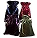 Paper Mart Tarot Rune Bag Bundle of 4: Moss Green, Navy Blue, Purple, Wine 6" x 9"