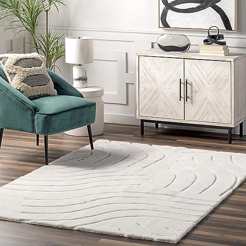 Tapete Nuloom Camari Blanco 3'x5' Lavable a Máquina