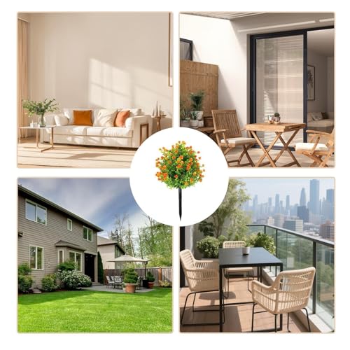 Fleurs artificielles pour extérieur terrasse composition florale été et printemps