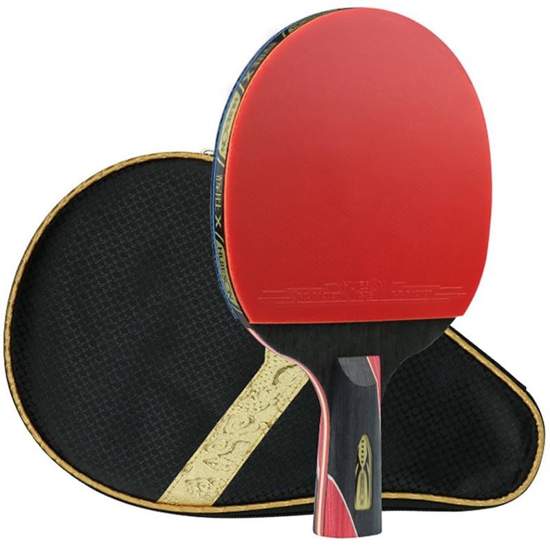 JITEM Ping Pong Paddle – Table Tennis Racket for Advanced Training with Pure Wooden Handle – Offers an Ideal Balance of Speed, Spin and Control(Color:B)