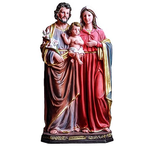 Sacro, Imagem Sagrada Fam&iacute;lia Resina 20cm Importada