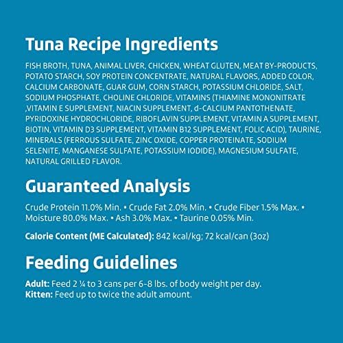 Image of Amazon Brand - Wonder Bound Canned Wet Cat Food (Tuna Recipe in Gravy), No Artificial Flavors, Adult Recipe, 3 Ounce (Pack of 24)
