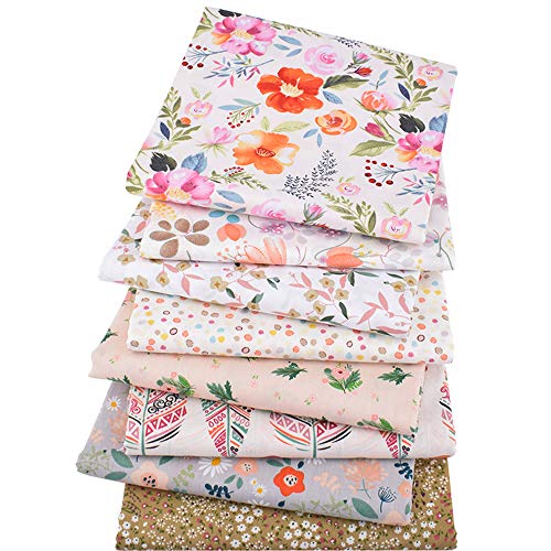 8 piezas grandes 40 cm x 50 cm parte superior de algodón para manualidades, diseño de patchwork, costura y álbumes de recortes