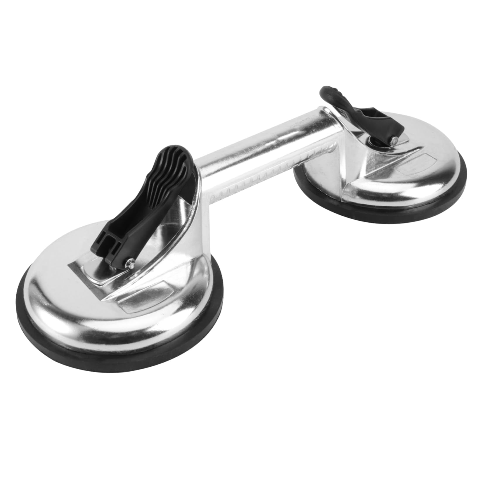 GRIRIW 1pc 2 Glass Suction Cup Vacuum Window Lifter Tile Suction Cup Lifter Suction Cups Heavy Duty Vacuum Suction Cup Double Glass Mover Glass Lifter Glass Gripper Aluminum Alloy Silver