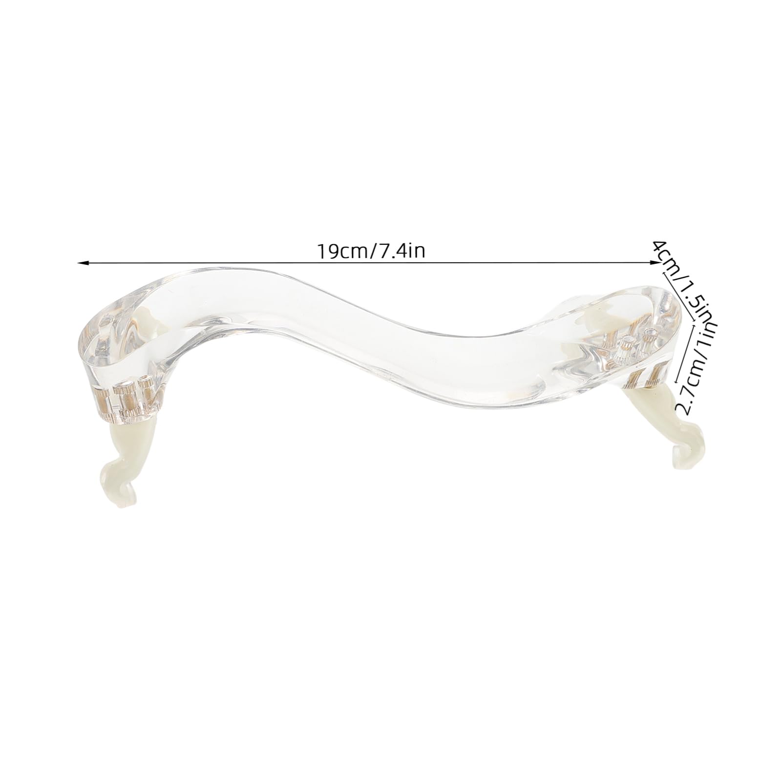 HANABASS Transparent Violin Shoulder Rest Comfortable Acrylic Support for Violins for Beginners Fit Enhancing Playing Experience and Posture
