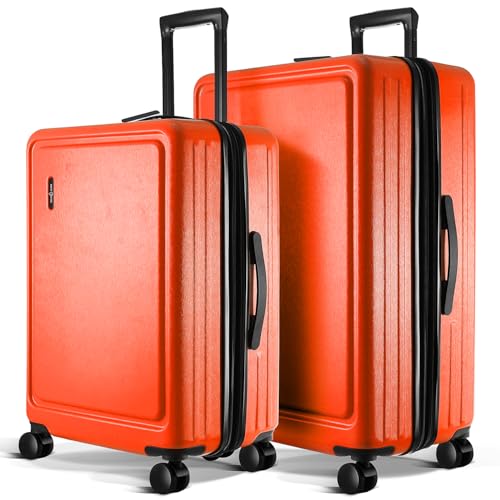 TRAVELARIM 2-teiliges Hartschalenkoffer Gepäck-Set Orange
