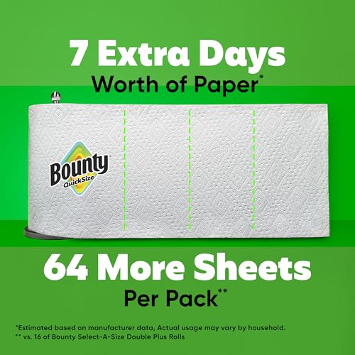 bounty paper towels quick size white 16 family rolls  40 regular rolls