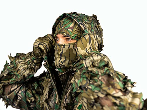 North Mountain Gear - Premium Camouflage Leafy Hunting Jacket For Men- 1/2 Zip With Hood4
