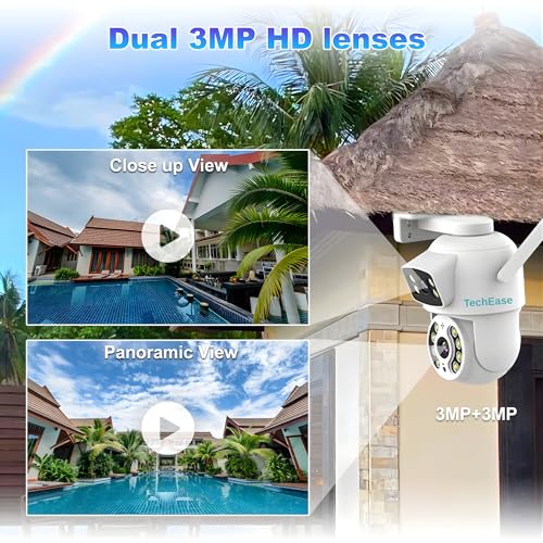 Image of TechEase CCTV Camera for Home Office (Dual Lens)