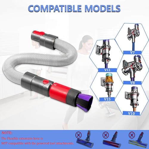 Ensemble d'accessoires pour Dyson avec tuyau d'extension flexible - 3