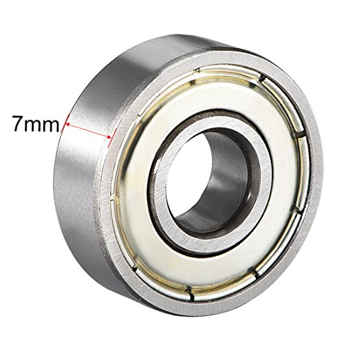Uxcell 608Zz Deep Groove Ball Bearing Double Shield 8Mm X 22Mm X 7Mm High Carbon Steel Z1 Bearings 2Pcs #TOP2