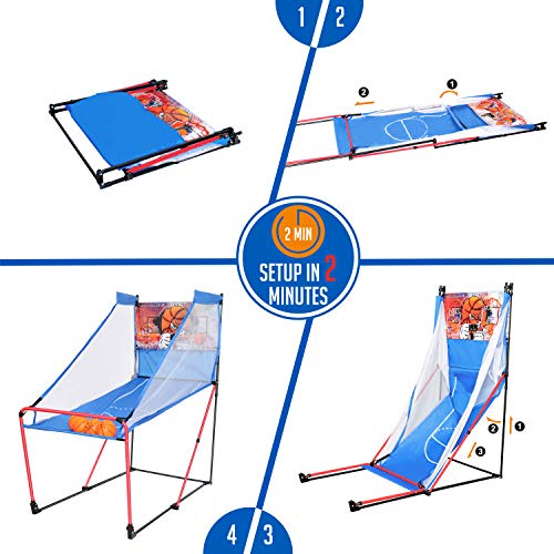 Sportcraft Electronic Basketball Arcade Game - Indoor Sport Games for Kids & Adults | Birthday, Office Christmas Party Activities (SIR00840)
