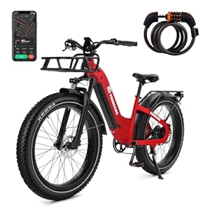 FD FREEDARE Eden Electric Bike Adults GPS Smart App Control 750W BAFANG Motor 48V 20Ah Samsung Battery Fat Tire Ebike,Torque Sensor Electric Bicycle,90Miles Range,28MPH Max Speed UL Certificate