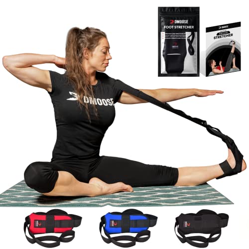Dmoose Calf Stretcher & Foot Stretcher For Plantar Fasciitis - Hamstring Stretcher Stretching Strap For Achilles Tendonitis, Leg Stretcher Ligament Stretching Belt For Pain Relief, Dancers And Yoga #TOP21