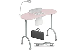 TABU Manicure Table: Professional Nail Desk for Acrylics