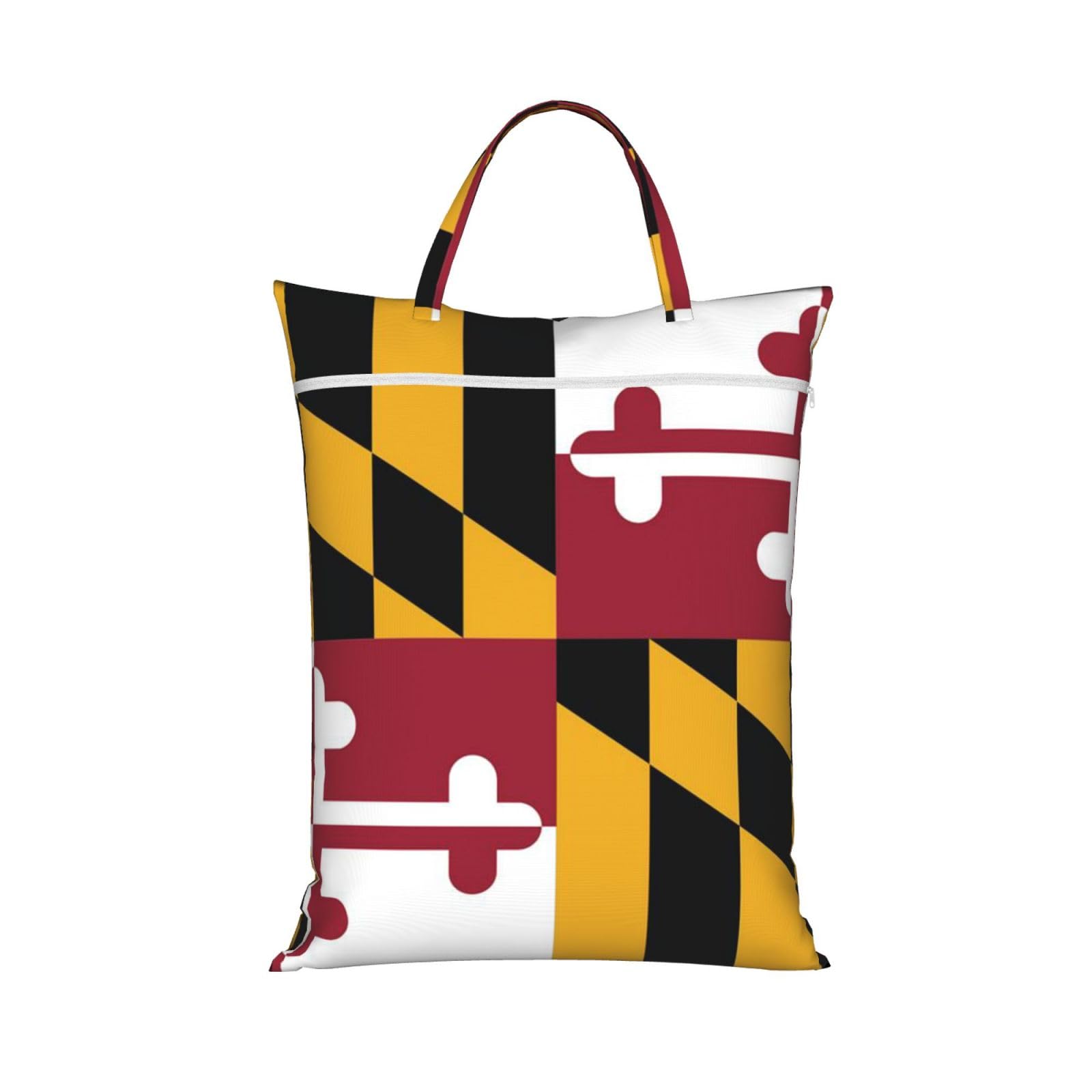 Yfsgdlbn 1 Pc Flag Of Maryland Printed Travel Dirty Laundry Bag Clothes Pack Storage Basket Bag