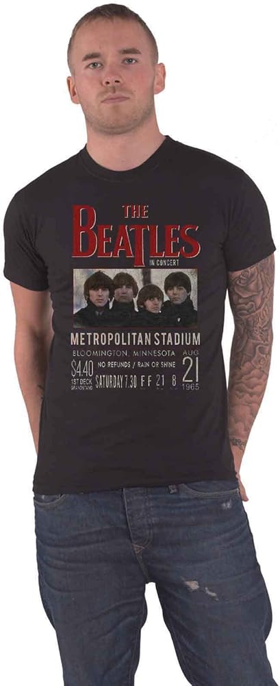 Amazon.com: The Beatles Unisex Adult Minnesota 1965 Cotton T-Shirt