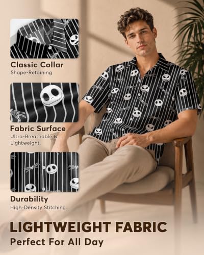Image of 99TIMORO Funny Movie Mens Hawaiian Shirts Button Down Short Sleeve