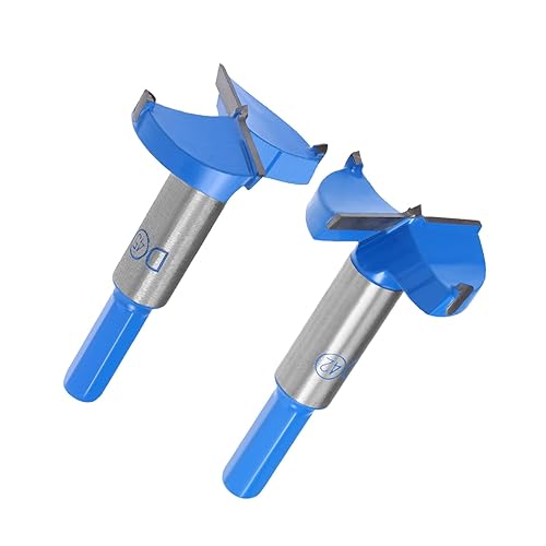 uxcell Forstner Brocas de 1.772 in, 1.654 in de carburo de tungsteno, para sierra, abridor de taladro para carpintería, bisagra de perforación,