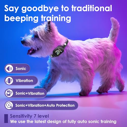 Xhep WH-NS01 Dog Bark Collar 2 Pack,No Shock Rechargeable Smart Barking Collar For Small Medium Mini Dogs,Anti-Bark Collar thumb #2