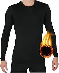 Blusa Termica Masculina Inverno Segunda Pele Forrada Flanelada Manga Longa Preto