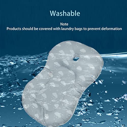 Image of KAKIBLIN Baby Bath Mat, Baby Bath Cushion Soft Anti-Slip Pad 0-6 Month Toddler Pillow (Cloud)