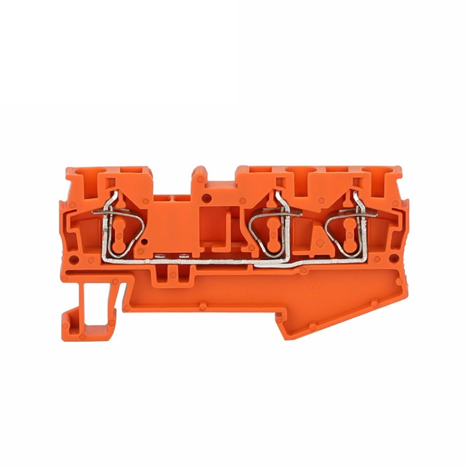 Connecteur de Rail Din ST4-TW, cage à ressort, 3 contacts, 4 mm², 12awg, alimentation de câble électrique, prise de fil, bornier ST 4-TWIN, 10 pièces(Orange)