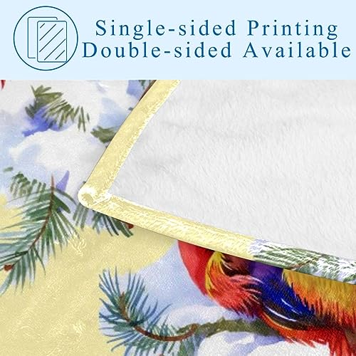 Couverture oiseaux douce plaid contre le froid canapé et lit - 5
