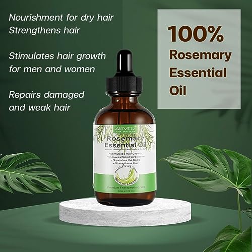Rosemary Oil For Hair Growth, Skin Care, Eyelashes & Eyebrows. Rosemary Oil, Stimulates & Strengthens Hair Growth Oil, Pure Rosemary Essential Oil, Hair oil For Men & Women (60ml) - Image 7