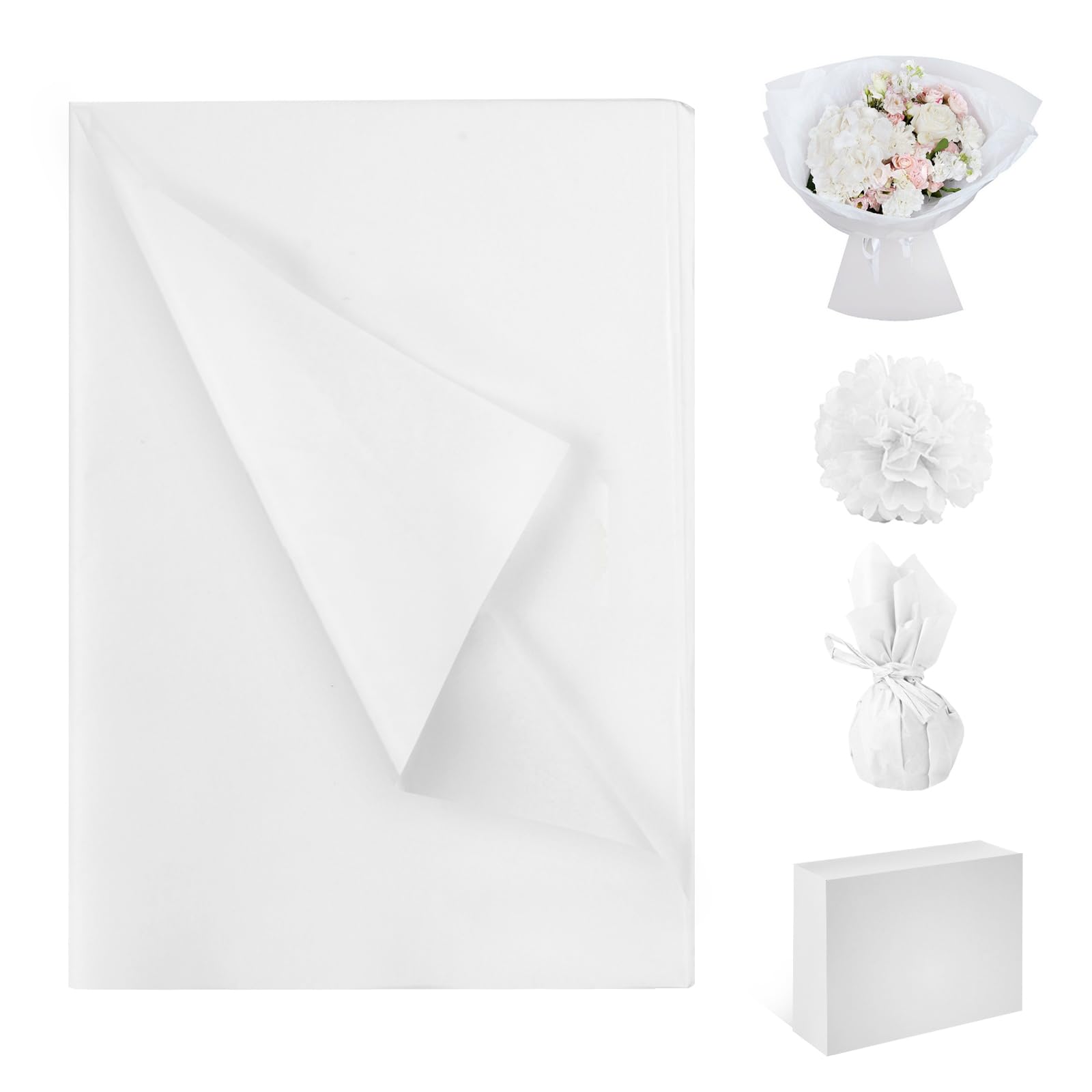 Papier De Soie 60 Feuilles 70x50cm - Emballage Cadeau DIY - Couleur Neutre - Marque Svalor