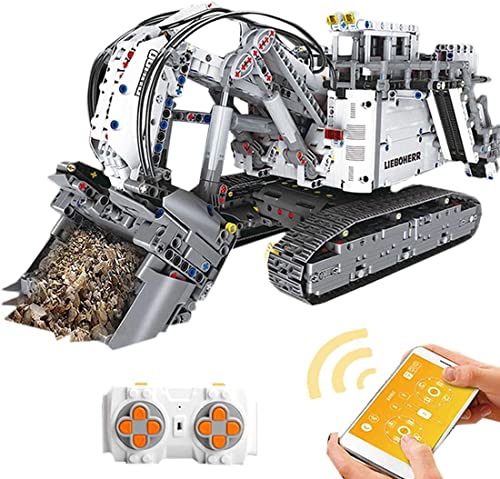 YLPCK Bagger Bausteine Bausatz mit App / 2,4 GHz Fernbedienung, 4062 Teile Konstruktionsspielzeug Kompatibel mit Lego…