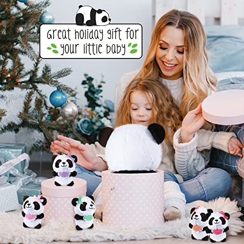 Hydren Panda Stuffed Animal With 5 Baby Pandas Cute Bamboo Plush Set Soft Mama Lovely Babies Toys For Boys Girls Birthday Gift Home Sofa Room Party Décor, 12 Inch/ 30 Cm, 4 Inch/ 10 Cm #TOP5