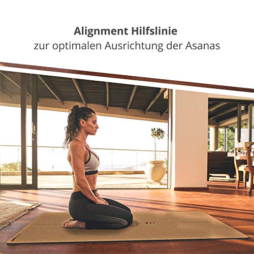 Mosswell Yogamat van kurk & TPE - 4 mm antislip ftalaatvrij - Image 3