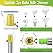 Dreyoo Light Bulb Changer for High Ceilings and Recessed Lights, Suction Cup Light Bulb Changer Compatible with DocaPole and Other Standard Threaded Extension Pole (Pole Not Included) (1 Pack)