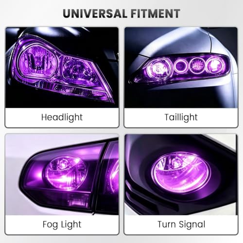 Image of 1797 Car Light Tint Film 12 inchx48 inch Headlight Taillight Vinyl Wrap Purple