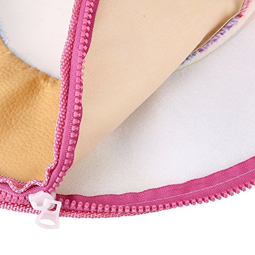 Alupre 2 Teile/Satz Warme Weiche Koralle Samt Toilettensitzdeckel Set Regenbogenfarben Badezimmerdekoration(Natürlich) – Bild 5