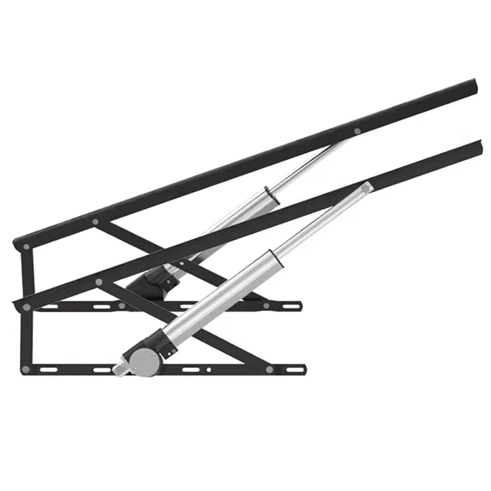 SENJINGHUA Electric Bed Lift Mechanism, 2PCS Steel Heavy Duty Storage Risers with Remote Control, Folding Bed Lifting Rod, Load 600KG, for Storage Box and Sprung Divan Bases Black-80cm