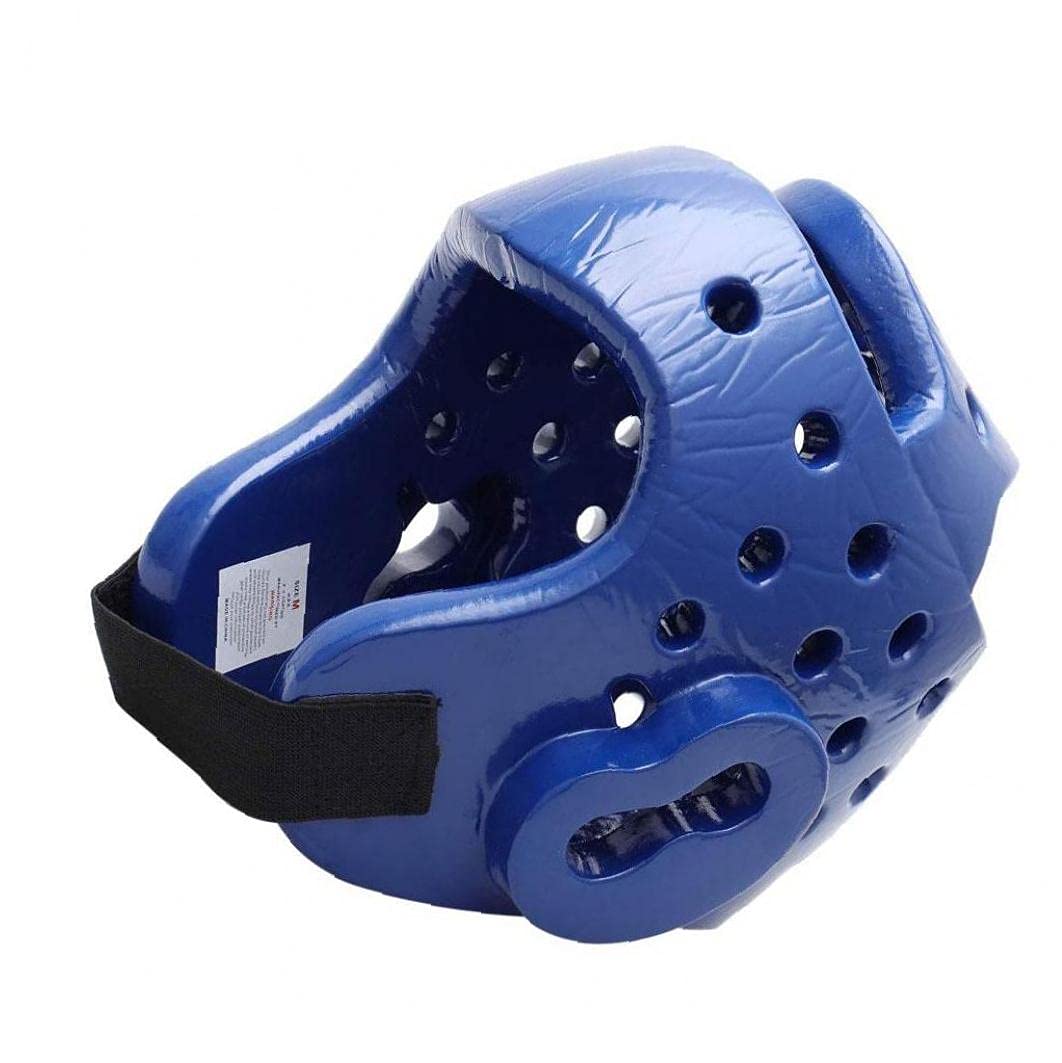 Boxing Headguard MMA Training Headgear,Face, Cheeks, Ear Protection for Adult Child Blue M