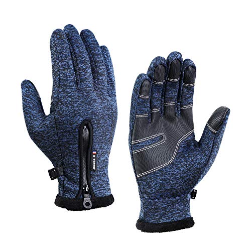 B-FOREST Winter Gloves Warm Running Gloves for Men Women, Touch Screen Gloves for Cool Weather for Hiking,Driving,Cycling