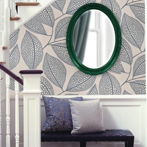 Image of Howard Elliott Collection Queen Ann Oval Glossy Hunter Green Wall Mirror, Oval Bevelled Hanging Wood Framed Vanity Mirrors for Home Decor, Living Room, Bathroom, Bedroom, or Hallway, 25 x 33 Inch