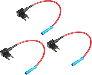 Electop 12V Car Add-a-circuit Fuse TAP Adapter Mini ATM APM Blade Fuse Holder 3 Pack