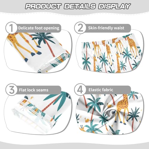 Bolaz Toddler Girls Leggings Printed Yoga Pants Leggings Plam Giraffe for Kids3