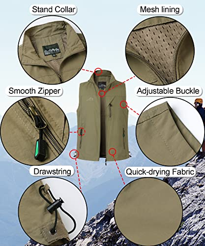 Men's Outdoor Quick Dry Fishing Vest Breathable Outwear Gilet Sleeveless Lightweight Photo Vest4