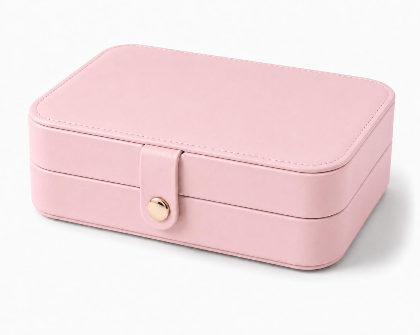 Top Sale Travel Jewellery Box for Women Light Pink – Compact Jewellery Organiser with Ring Holder, Necklace Storage and Adjustable Compartments – Portable Travel Jewellery Case Gift for Her