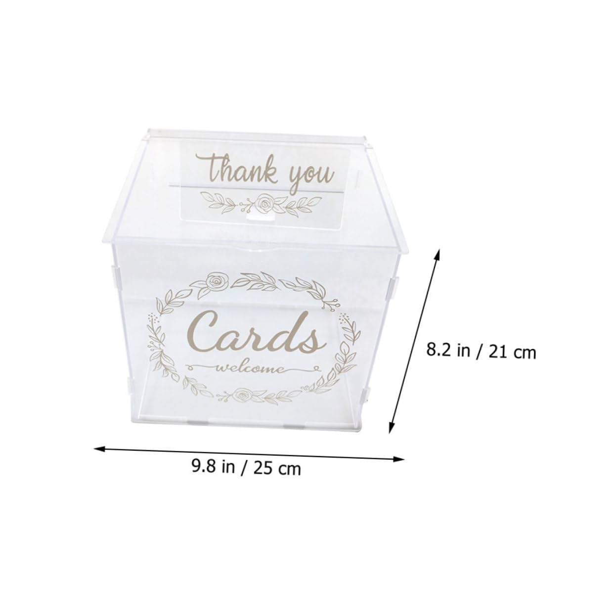 Homoyoyo Acrylic Wedding Card Box Lock Envelop Storage for Cash and Cards Decorative Keepsake Box for Wedding Reception Bridal Shower Engagement Party