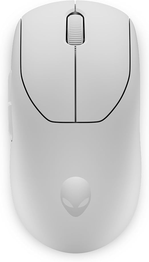 Alienware Pro Wireless Gaming Mouse - 2.4GHz Gaming Wireless/USB Wired Connectivity, Adjustable DPI, Optical Sensor Technology, 6 Programmable Buttons, 650 IPS Sensor Max Speed - Lunar Light